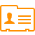 dl_icon, orange cartoon of an ID card