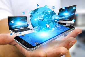 mobile_devices, person holding small mobile devices in the palm of their hand