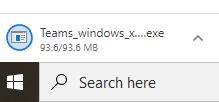 Teams Download Progress, 