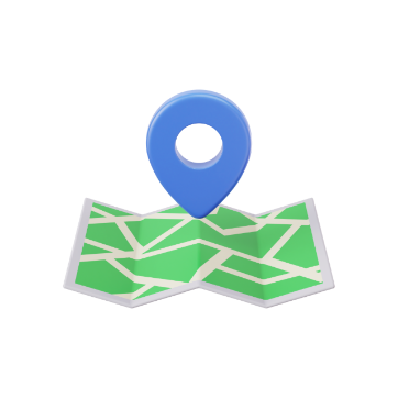 Placement Logo , A location logo over a map.